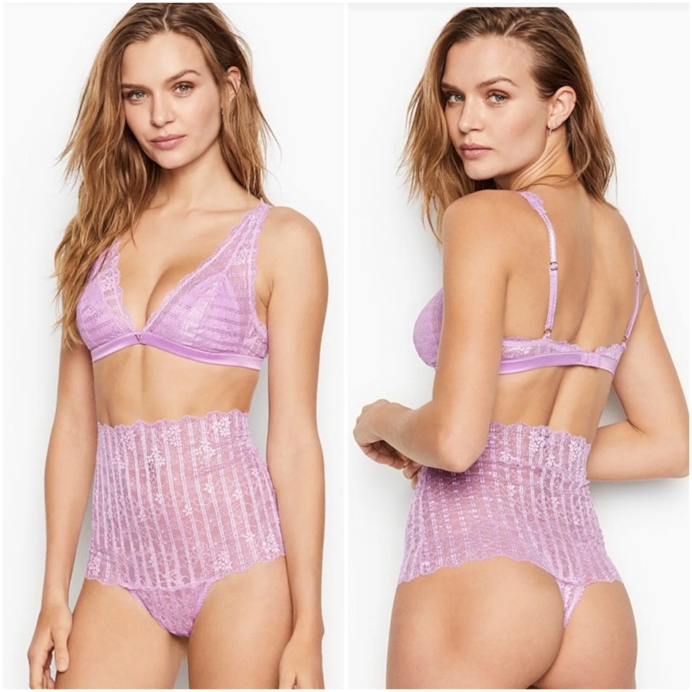COPY - VS Lingerie ~ High Rise Thong Panty Lace Bralette